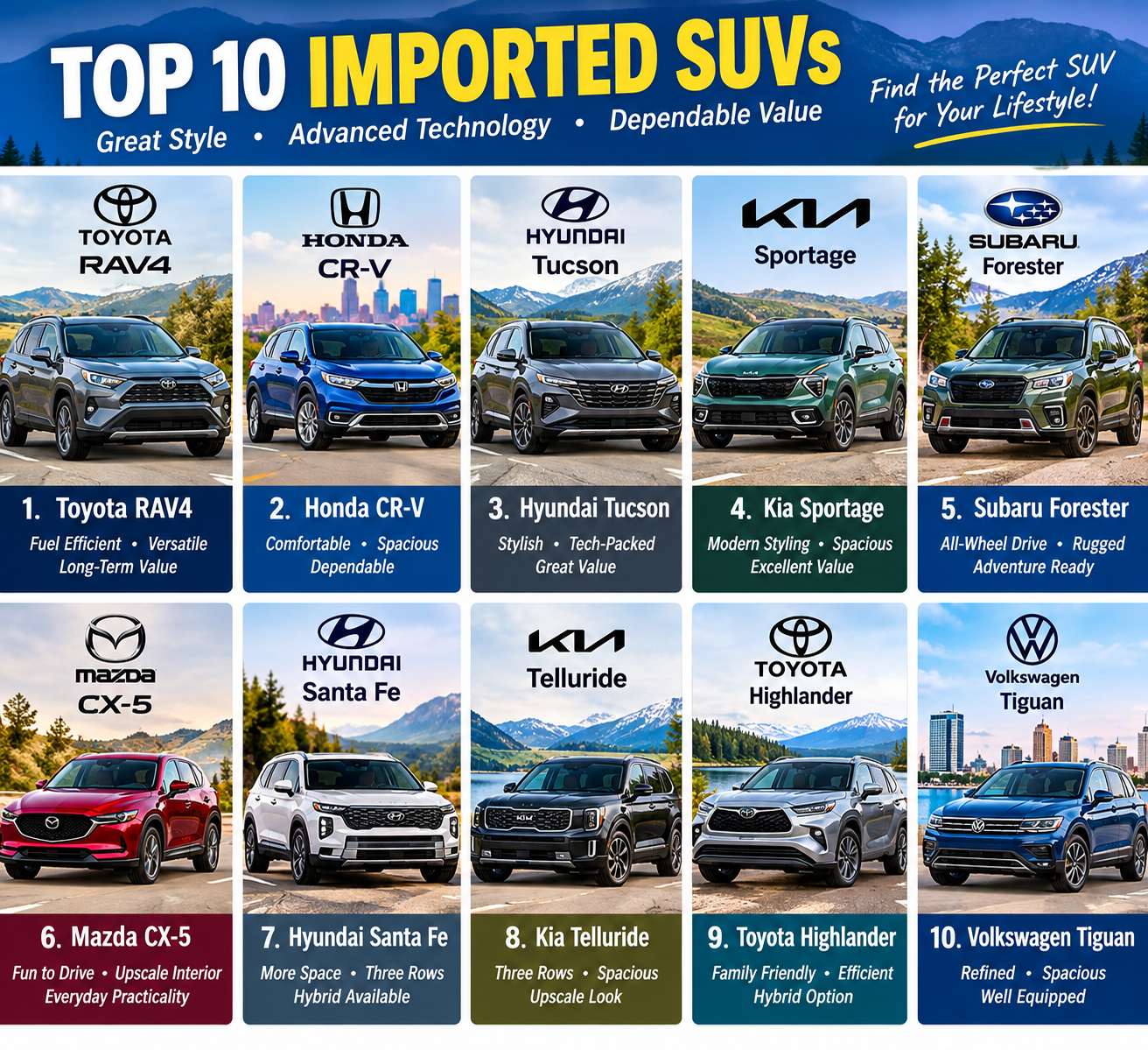 what are the best import suvs